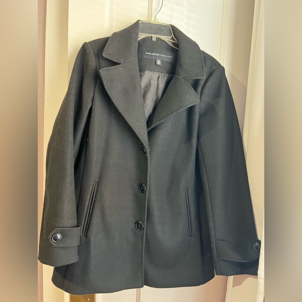 Marc New York Black Pea Coat